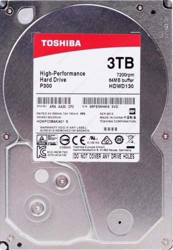 HDD 3TB Toshiba 3,5" P300 7200RPM 64MB