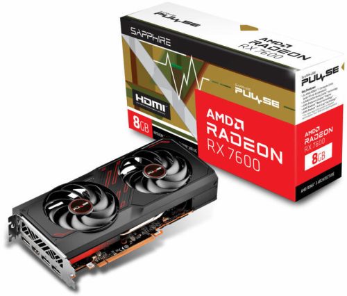 Sapphire Radeon RX 7600 8GB Pulse Gaming OC videokártya (11324-01-20G)